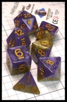 Dice : Dice - Dice Sets - Halfsies Purple with Soft Gold GKG 550 - Dark Ages